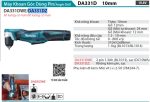Máy Khoan Góc Dùng Pin(10.8V) (không kèm pin sạc) - Makita DA331DZ
