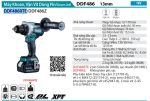 Máy Khoan Và Vặn Vít Dùng Pin(BL)(18V) (kèm 02 pin 5.0 + sạc nhanh) - Makita DDF486RTE
