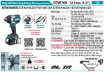 Máy Siết Bu Lông Dùng Pin(12.7MM/BL)(18V (kèm 02 pin 5.0 + sạc nhanh) - Makita DTW700RTJ