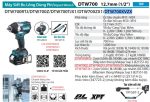Máy Siết Bu Lông Dùng Pin(12.7MM/DÂY ĐEO (không kèm pin sạc) - Makita DTW700XVZX