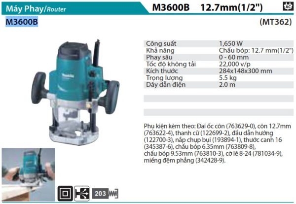 Máy phay Makita M3600B