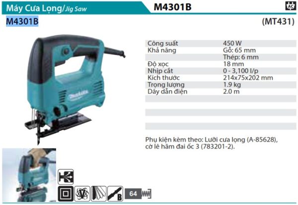 Máy cưa lọng Makita M4301B